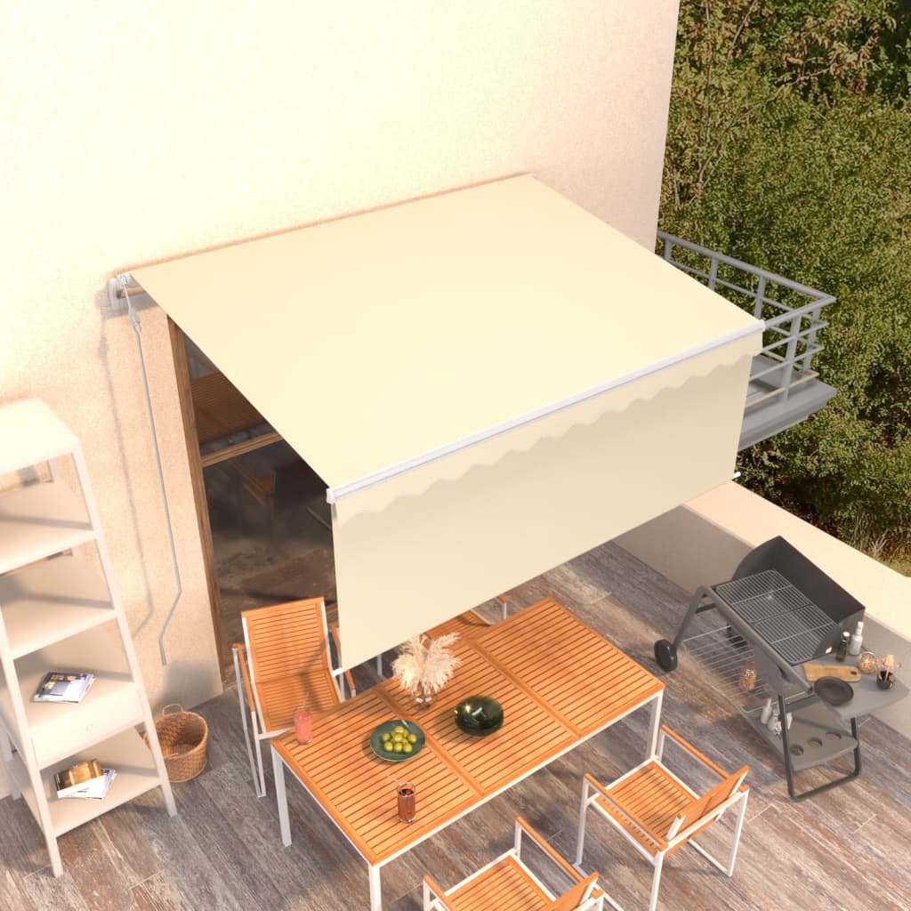 foto del prodotto tenda sole retrattile automatica con parasole 3,5x2,5 m crema cod mxl 58149