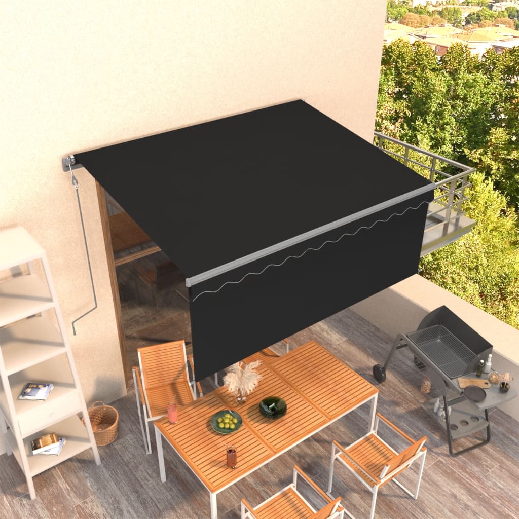 foto del prodotto tenda sole retrattile automatica con parasole 3x2,5m antracite cod mxl 43778
