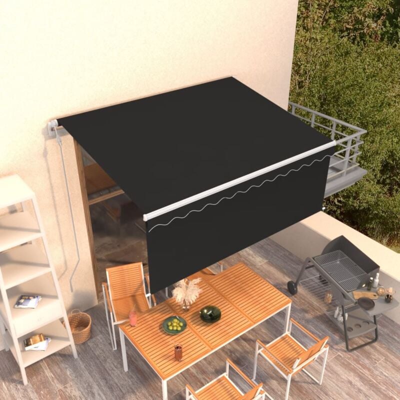 foto del prodotto tenda sole retrattile automatica con parasole 3x2,5m antracite - vidaxl