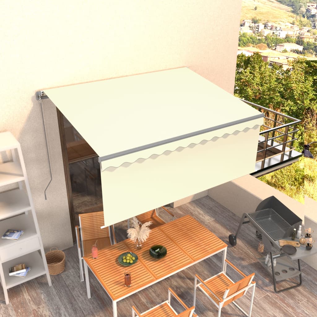 foto del prodotto tenda sole retrattile manuale con parasole 3,5x2,5 m crema cod mxl 64783