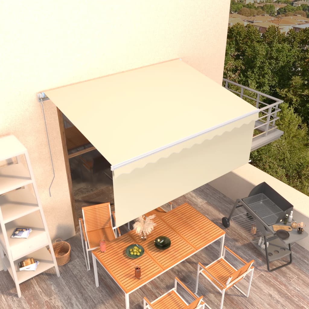 foto del prodotto tenda sole retrattile manuale con parasole 3,5x2,5 m crema cod mxl 74301
