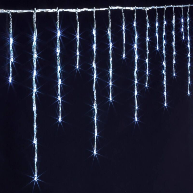 foto del prodotto tenda stalattitica per esterni 4 m 240 led bianco freddo trasformatore feeric lights christmas
