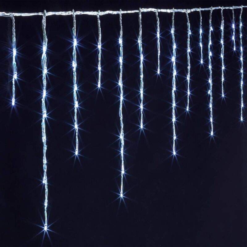 foto del prodotto tenda stalattitica per esterni 6m 360 led bianco freddo trasformatore feeric lights christmas
