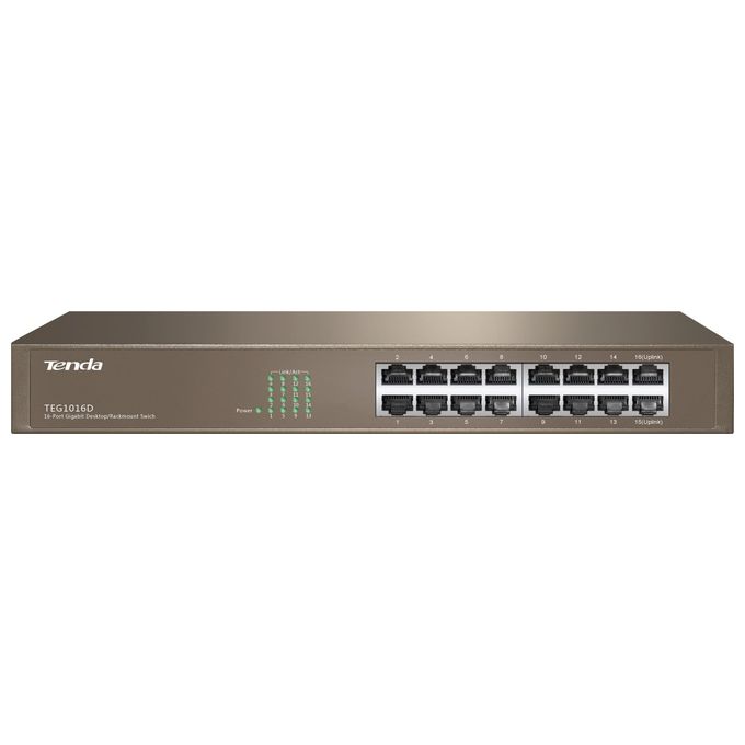 foto del prodotto tenda switch 16 porte gigabit unmanaged desktop-rackmount