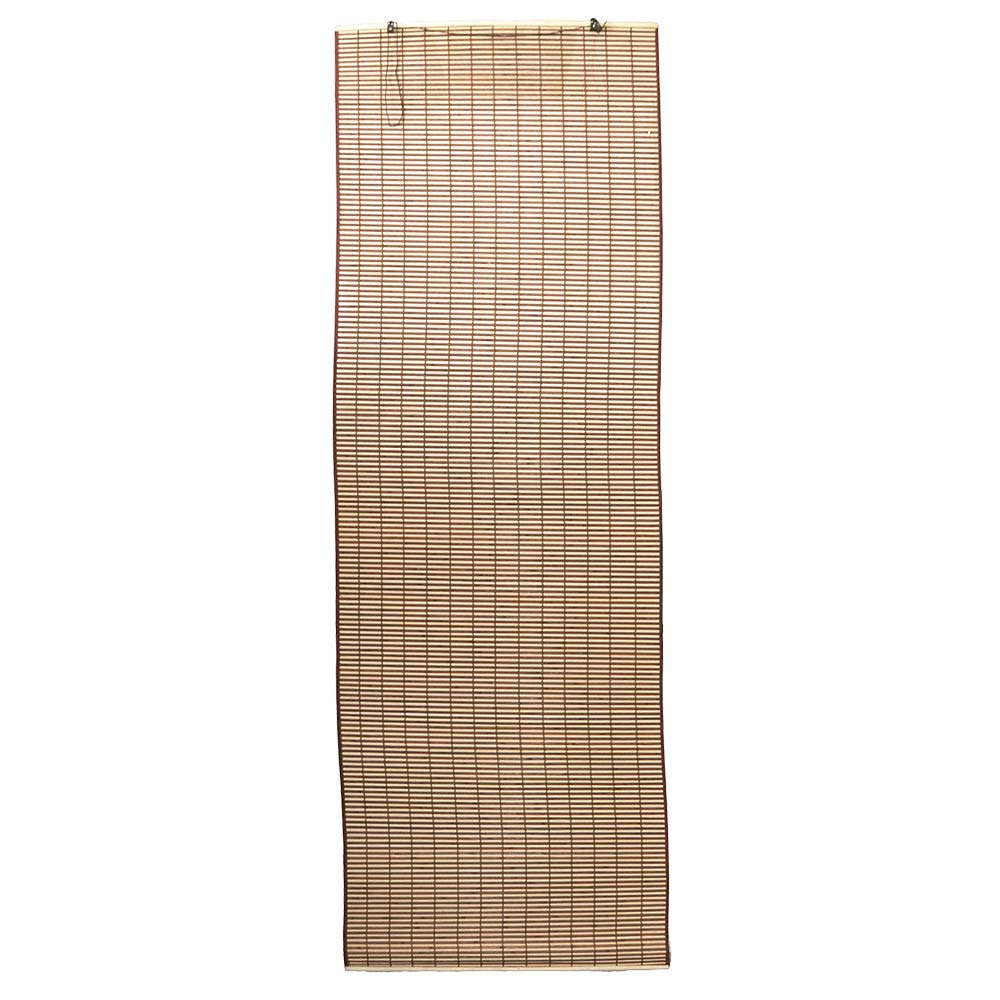 foto del prodotto tenda tapparella a rullo in legno di bamboo bordeaux bordata 100 cm x 300 cm lux
