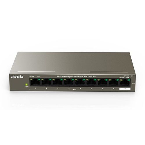 foto del prodotto tenda tef1109p 8 63w fast ethernet 10 100 nero supporto power over ethernet poe 