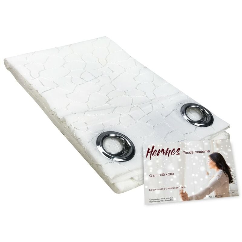 foto del prodotto tenda tendaggio termes bianco cm. 140x280 confezionata