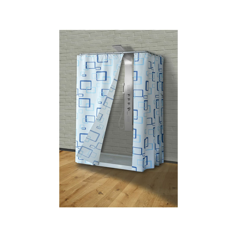foto del prodotto tenda teorema cm.120x200 bianco/azzurro