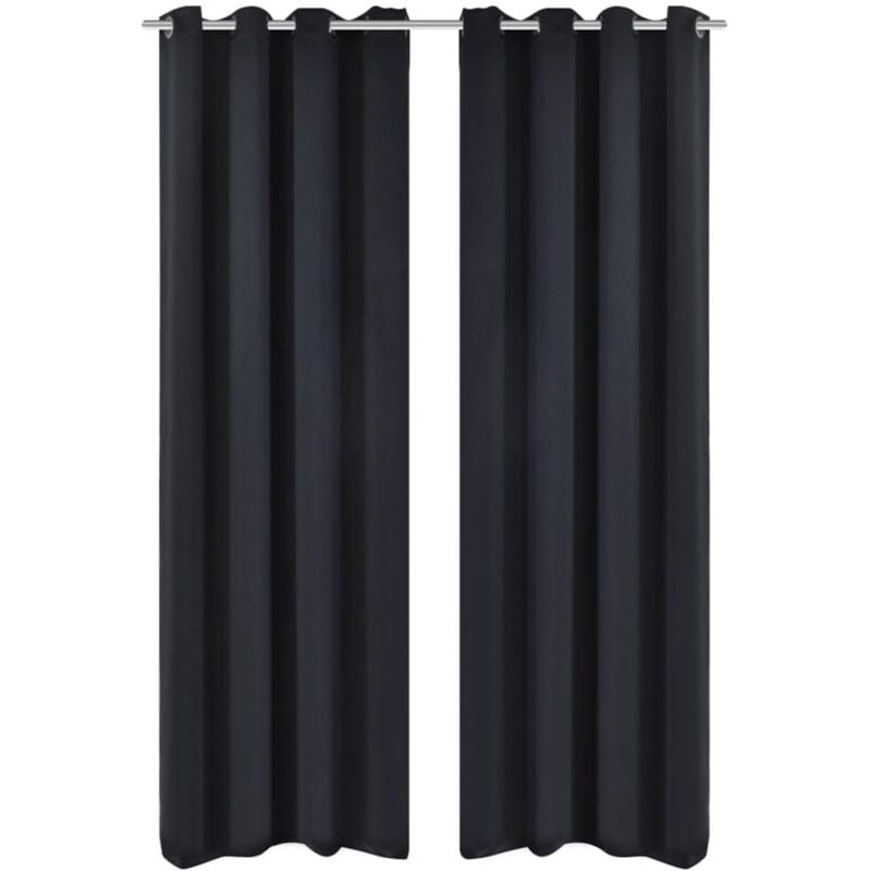 foto del prodotto tenda termica oscurante foderata nera blackout 135 x 245 cm 2 pz