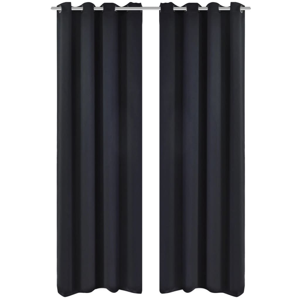 foto del prodotto tenda termica oscurante foderata nera blackout 135 x 245 cm 2 pzcod mxl 82956