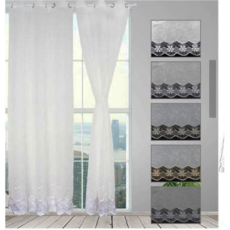 foto del prodotto tenda tiziana pannello singolo 6 borchie porta finestra cucina bastone 140x280cm trade shop traesio
