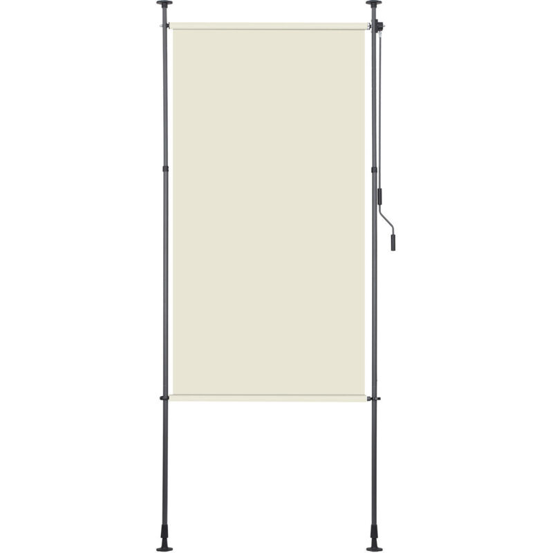 foto del prodotto tenda verticale tenda a rullo per esterni 120 x 270 cm protezione anti uv tenda per esterni con barre telescopiche senza foratura beige swanew