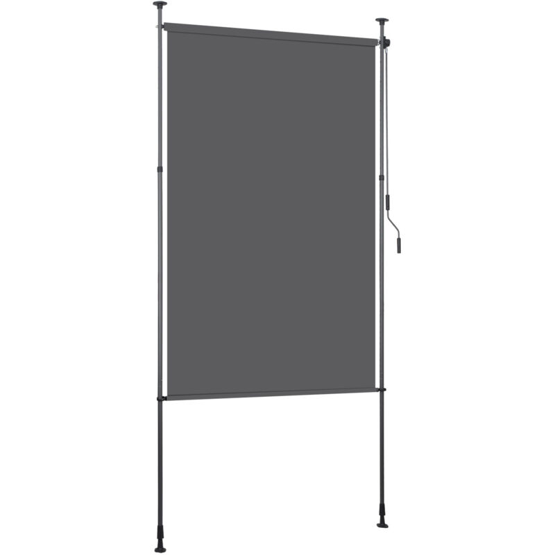 foto del prodotto tenda verticale tenda a rullo per esterni protezione anti uv tenda per esterni con barre telescopiche senza foratura 150 x 270 cm antracite swanew