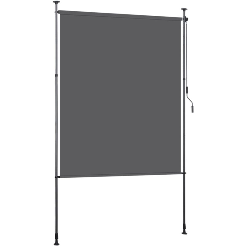 foto del prodotto tenda verticale tenda a rullo per esterni protezione anti uv tenda per esterni con barre telescopiche senza foratura 200 x 270 cm antracite swanew