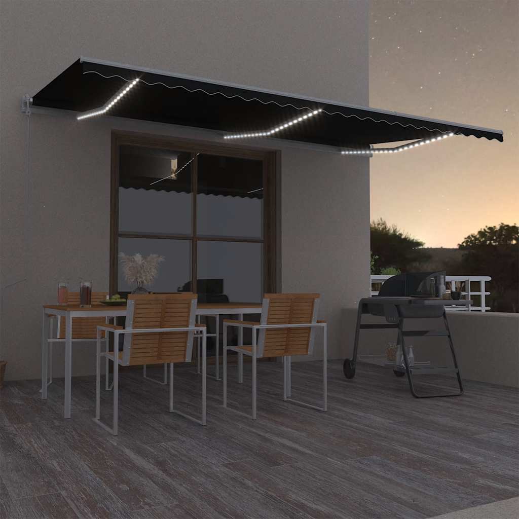 foto del prodotto tendaautomatica con sensore vento e led 600x300 cm antracitecod mxl 96627