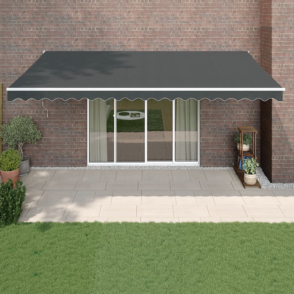 foto del prodotto tendada sole retrattile antracite 5x3 m in tessuto e alluminiocod mxl 100221