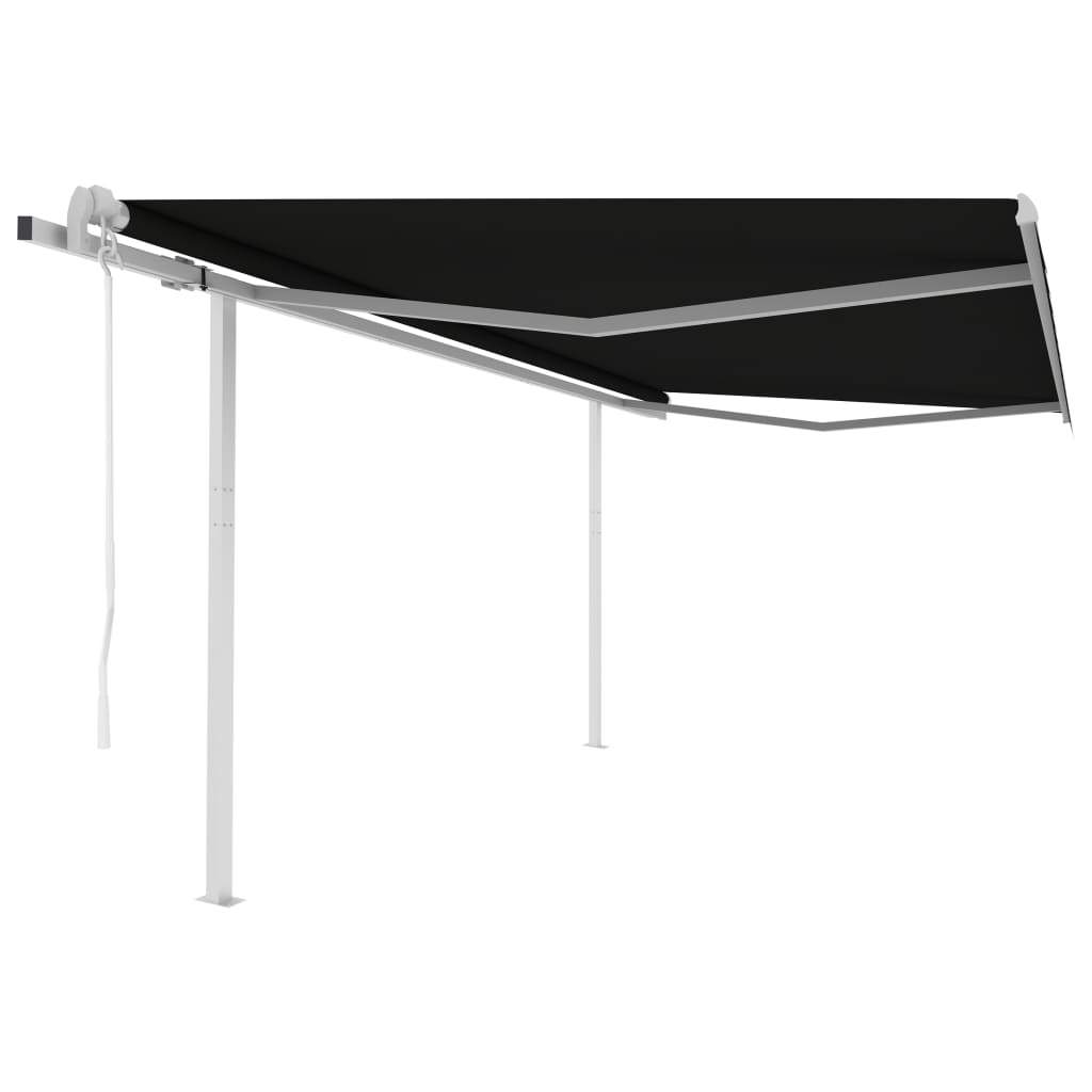 foto del prodotto tendada sole retrattile automatica con pali 4x3,5 m antracitecod mxl 96687