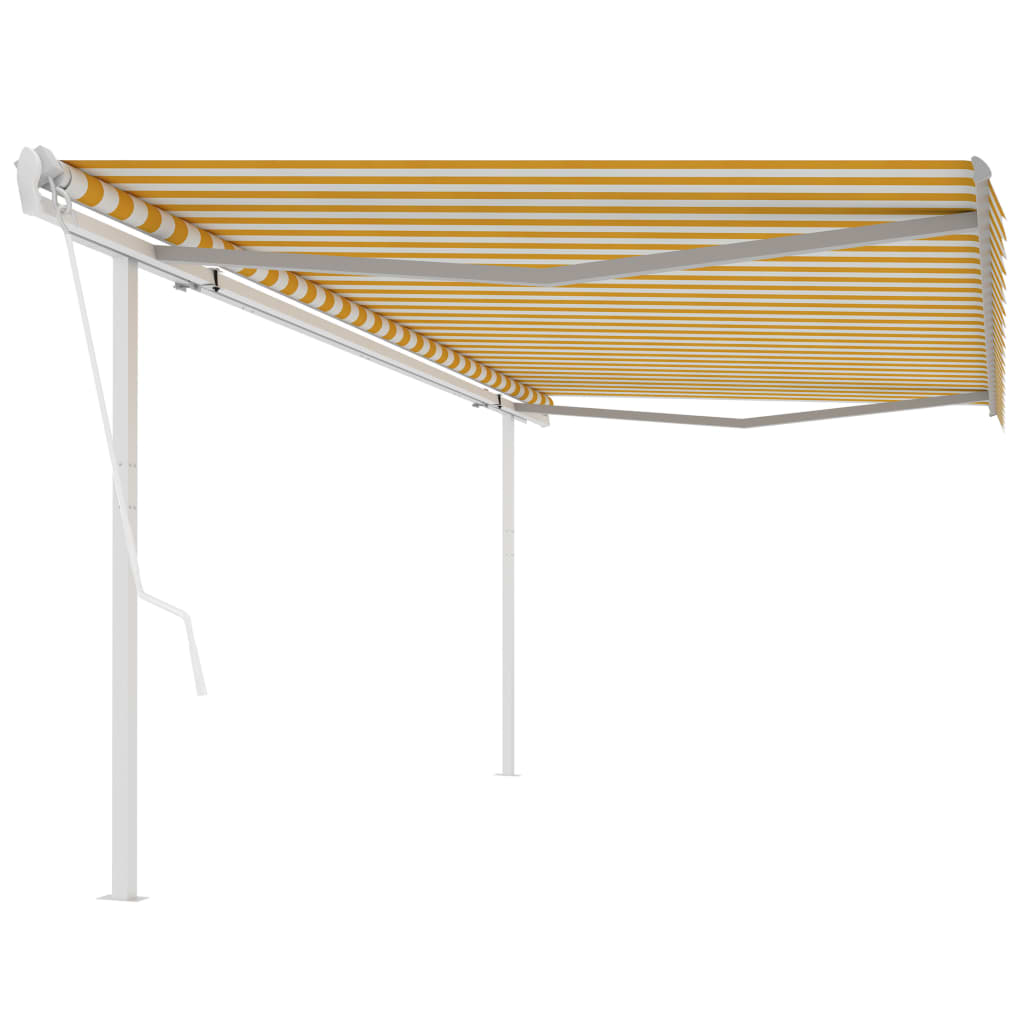 foto del prodotto tendada sole retrattile automatica pali 5x3,5 m gialla biancacod mxl 80384