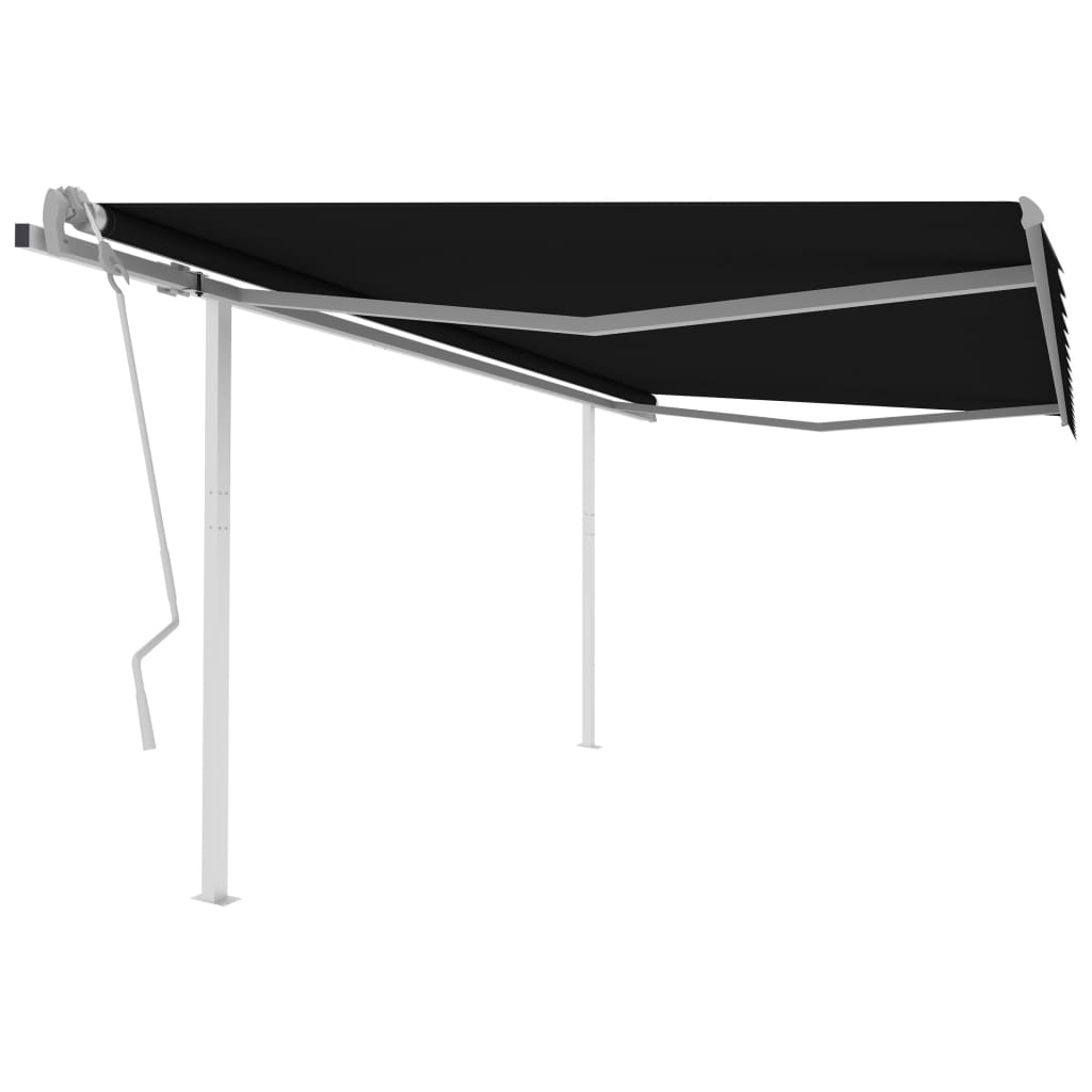 foto del prodotto tendada sole retrattile manuale con pali 4x3 m antracitecod mxl 96684