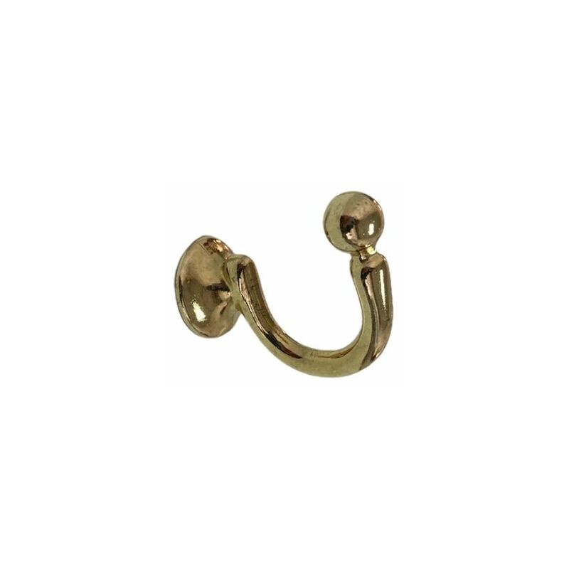 foto del prodotto tendaggimania ferma tenda reggi tenda gancio parete oro bronzo cromo satinato colore oro lucido 43 mm