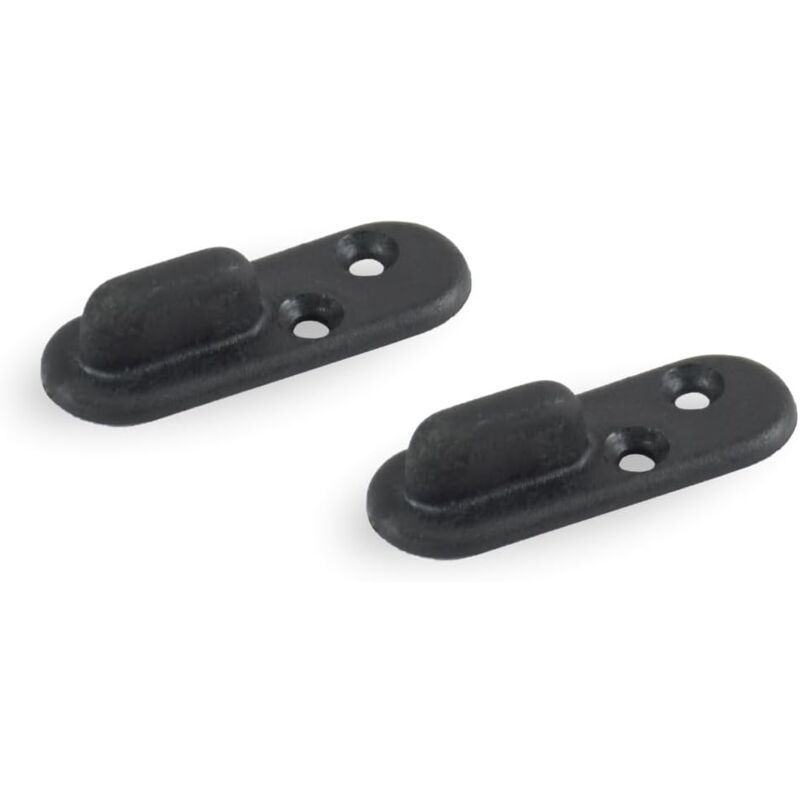 foto del prodotto tendaggimania guida pavimento binario per porta scorrevole in nylon resistente set 2 pezzi guida inferiore per porte scorrevoli con funzione blocca