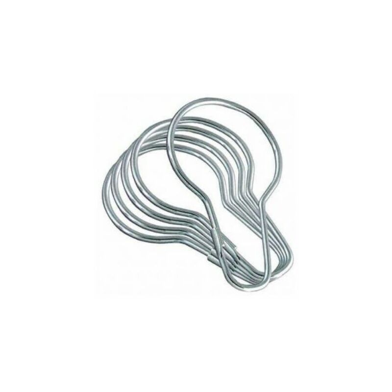 foto del prodotto tendaggimania set 10 pezzi ganci anelli per tenda doccia, anelli doccia in metallo, per bastoni tenda doccia, gancio doccia, 36x63mm