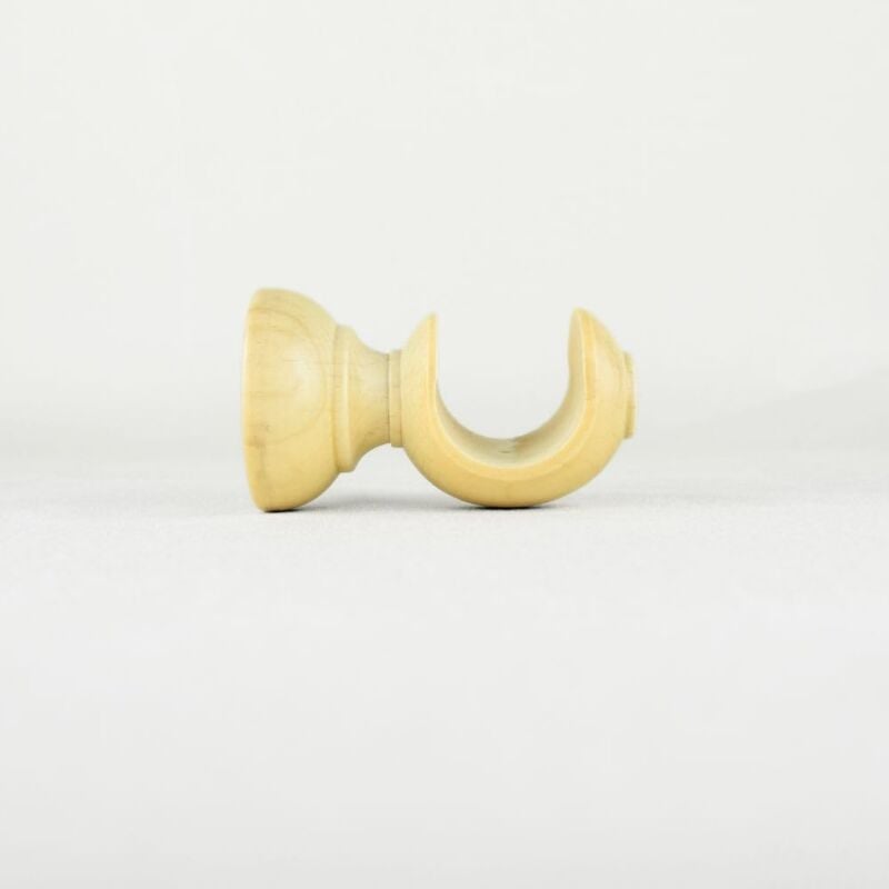 foto del prodotto tendaggimania staffe per tende 1 coppia per bastoni per tende in legno 35 mm staffe con piastrina di fissaggio, viti e tasselli 100 legno