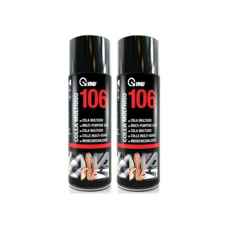 foto del prodotto tendaggimania vmd 106 colla spray multiuso da 400 ml con valvola regolabile indicata per incollare gomma, schiuma poliuretanica, tessuti, legno,