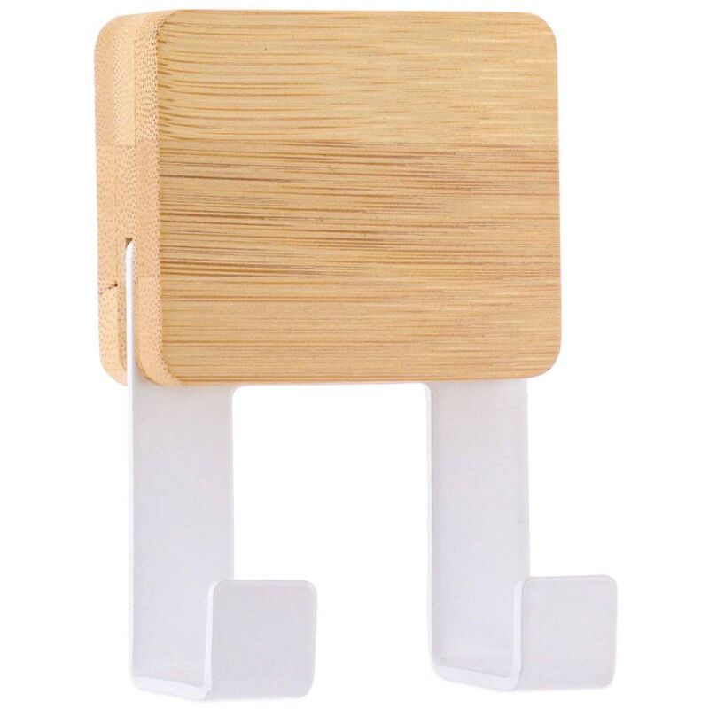 foto del prodotto tendance appendiabiti a doppio gancio con base in bamb bamb bianco