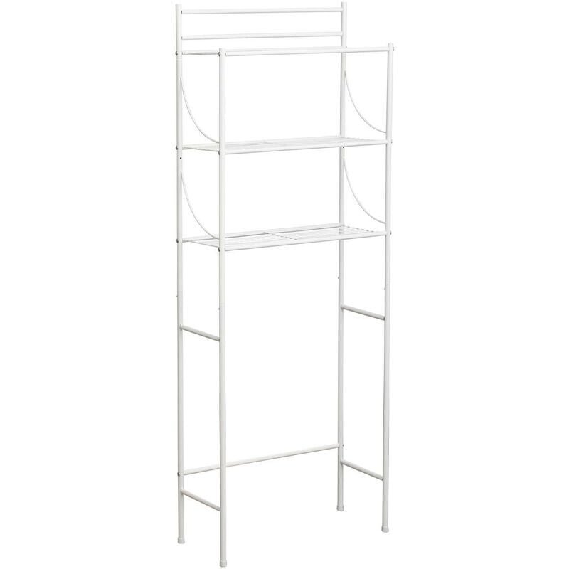 foto del prodotto tendance armadietto metallico a 3 ripiani per toilette bianco