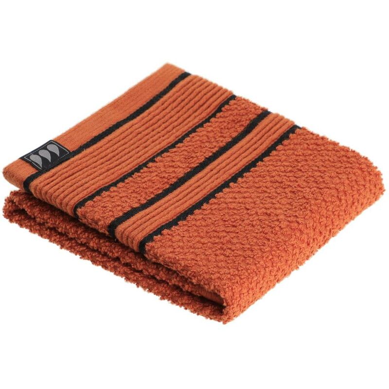 foto del prodotto tendance asciugamano ospite 30x50 cm 100 cotone terra di siena nera