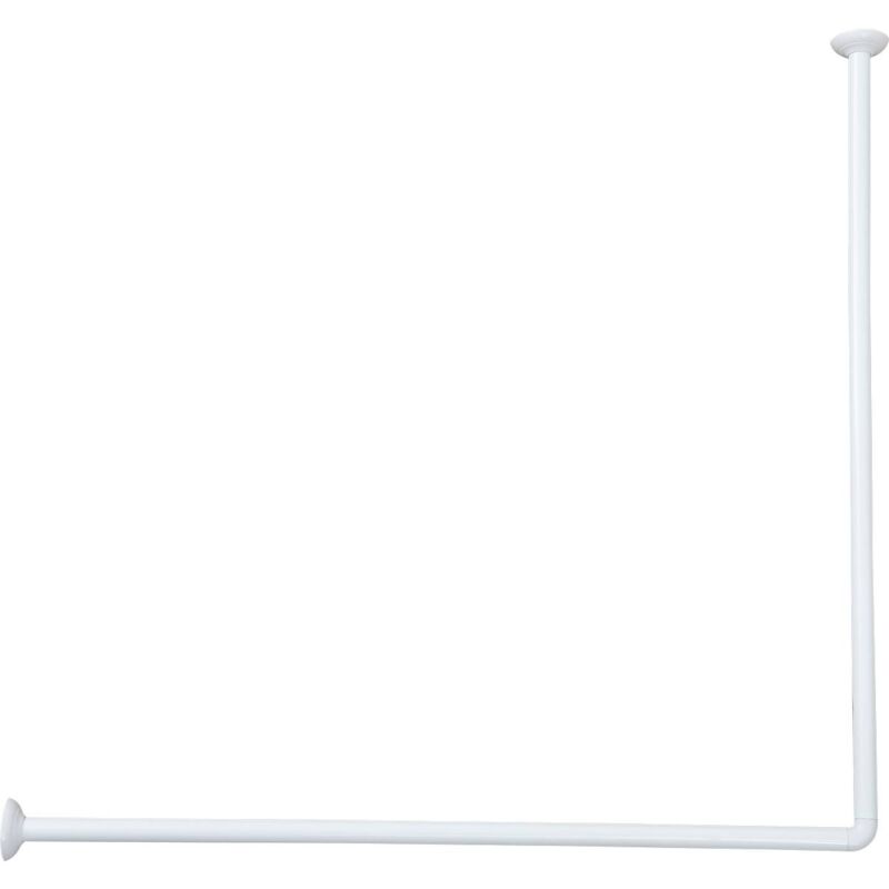 foto del prodotto tendance asta doccia angolare in alluminio 90x90 cm bianco