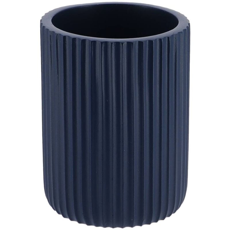 foto del prodotto tendance bicchiere a coste in poliresina blu navy