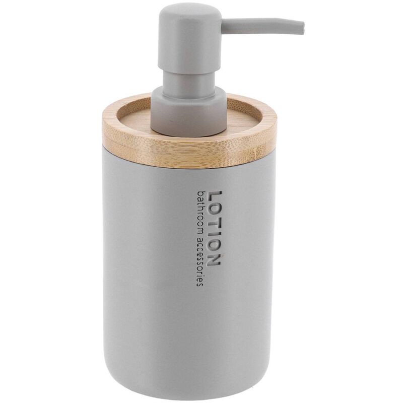 foto del prodotto tendance - dispenser di sapone in poliresina 280 ml - bambù grigio chiaro