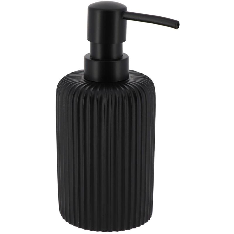 foto del prodotto tendance dispenser di sapone rotondo in poliresina 230 ml nero
