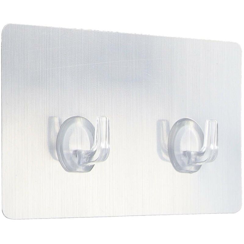 foto del prodotto tendance gancio doppio adesivo ps pvc rettangolare argento