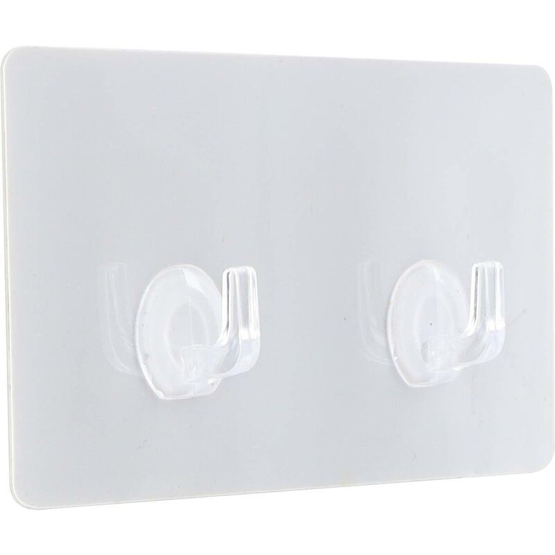 foto del prodotto tendance gancio doppio adesivo ps pvc rettangolare bianco
