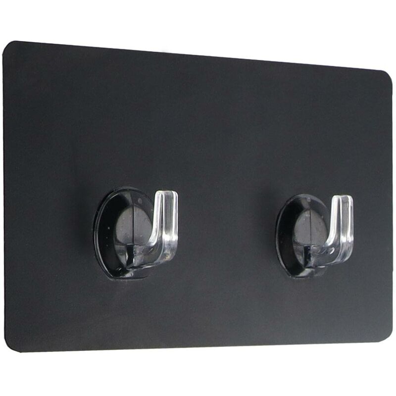 foto del prodotto tendance gancio doppio adesivo ps pvc rettangolare nero