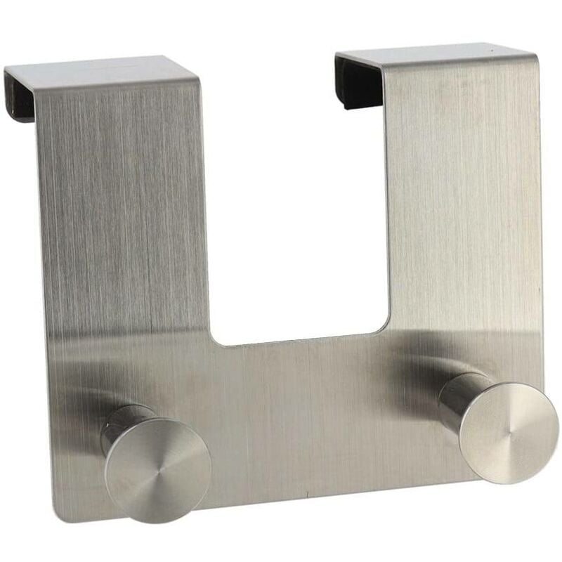 foto del prodotto tendance gancio per porta a 2 ganci in acciaio inox cromo