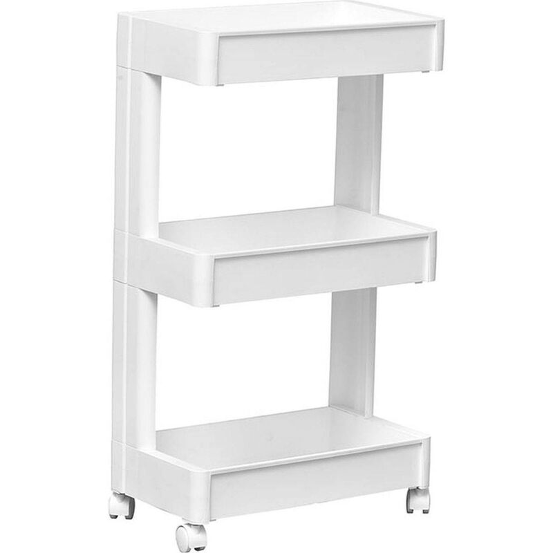 foto del prodotto tendance gm pp unit di stoccaggio a 3 livelli su ruote bianco