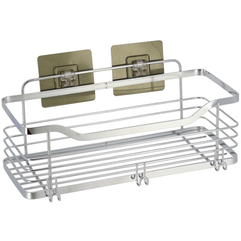 foto del prodotto tendance grande cestino rettangolare in acciaio inox su schede adesive 3 m cromo