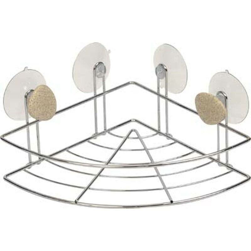 foto del prodotto tendance mensola angolare in metallo su 4 ventose 2 deco galet