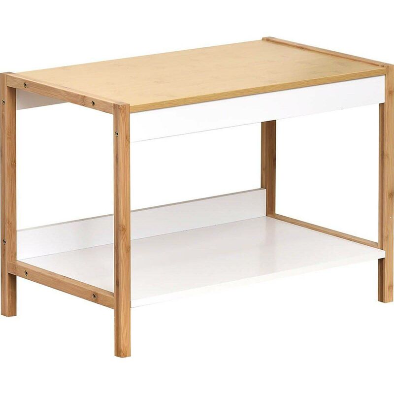 foto del prodotto tendance mobile basso con struttura e piano in bamb 1 ripiano in mdf nuovo