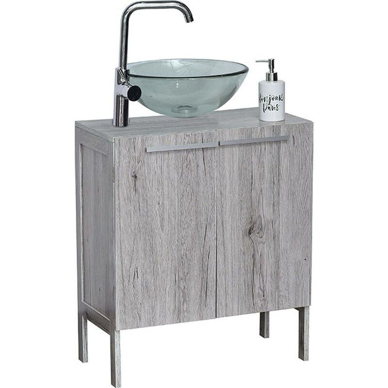 foto del prodotto tendance mobile sottolavabo mdf 2 ante 1 ripiano interno parisienne
