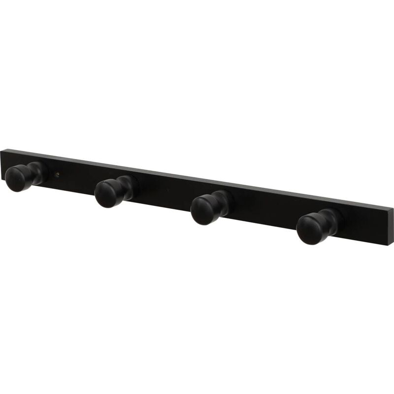 foto del prodotto tendance piolo in legno con 4 ganci nero