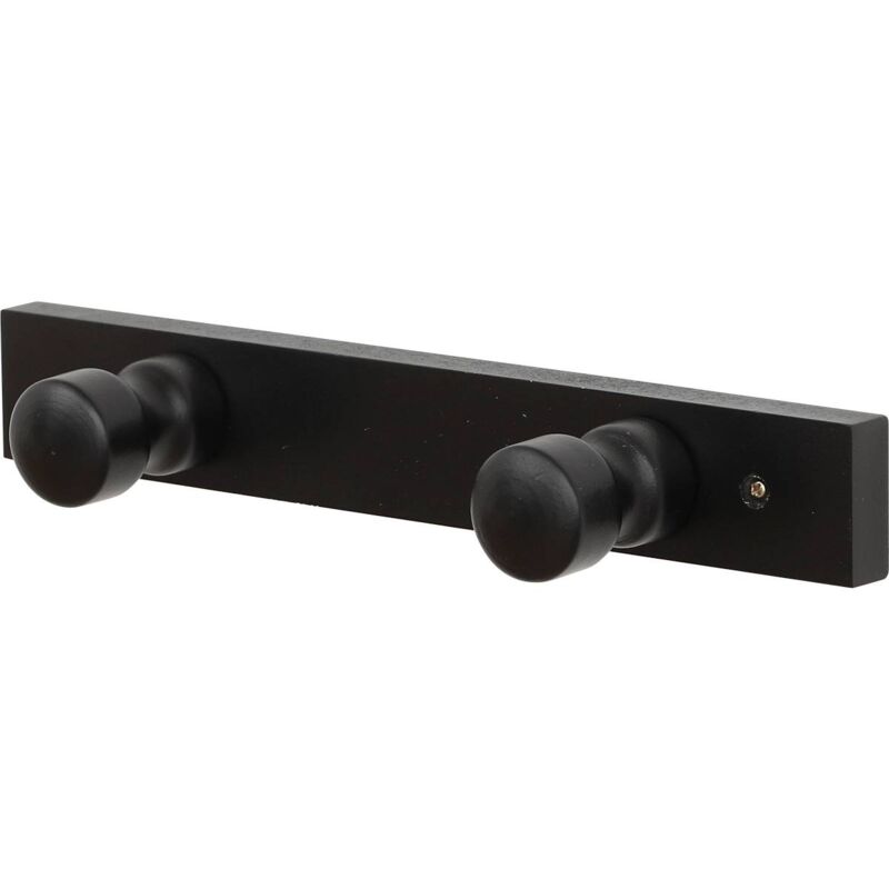 foto del prodotto tendance piolo in legno da fissare con 2 ganci nero
