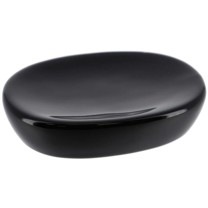 foto del prodotto tendance portasapone ovale in dolomite nero