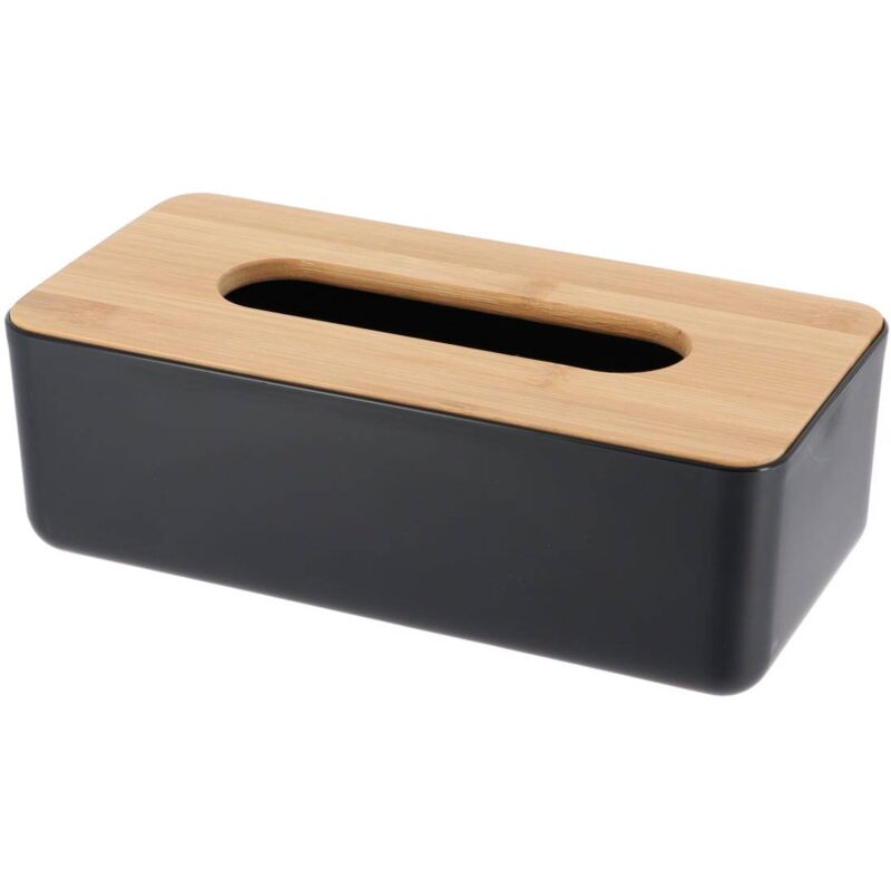 foto del prodotto tendance scatola per fazzoletti di carta pp coperchio in bamb nero bamb nero