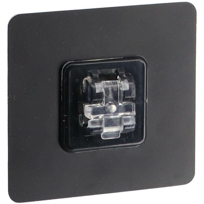 foto del prodotto tendance scheda adesiva in pvc con gancio per accessori cablati nero opaco
