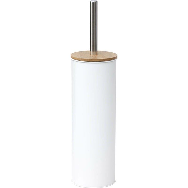 foto del prodotto tendance scopino in metallo con coperchio in bamb bianco